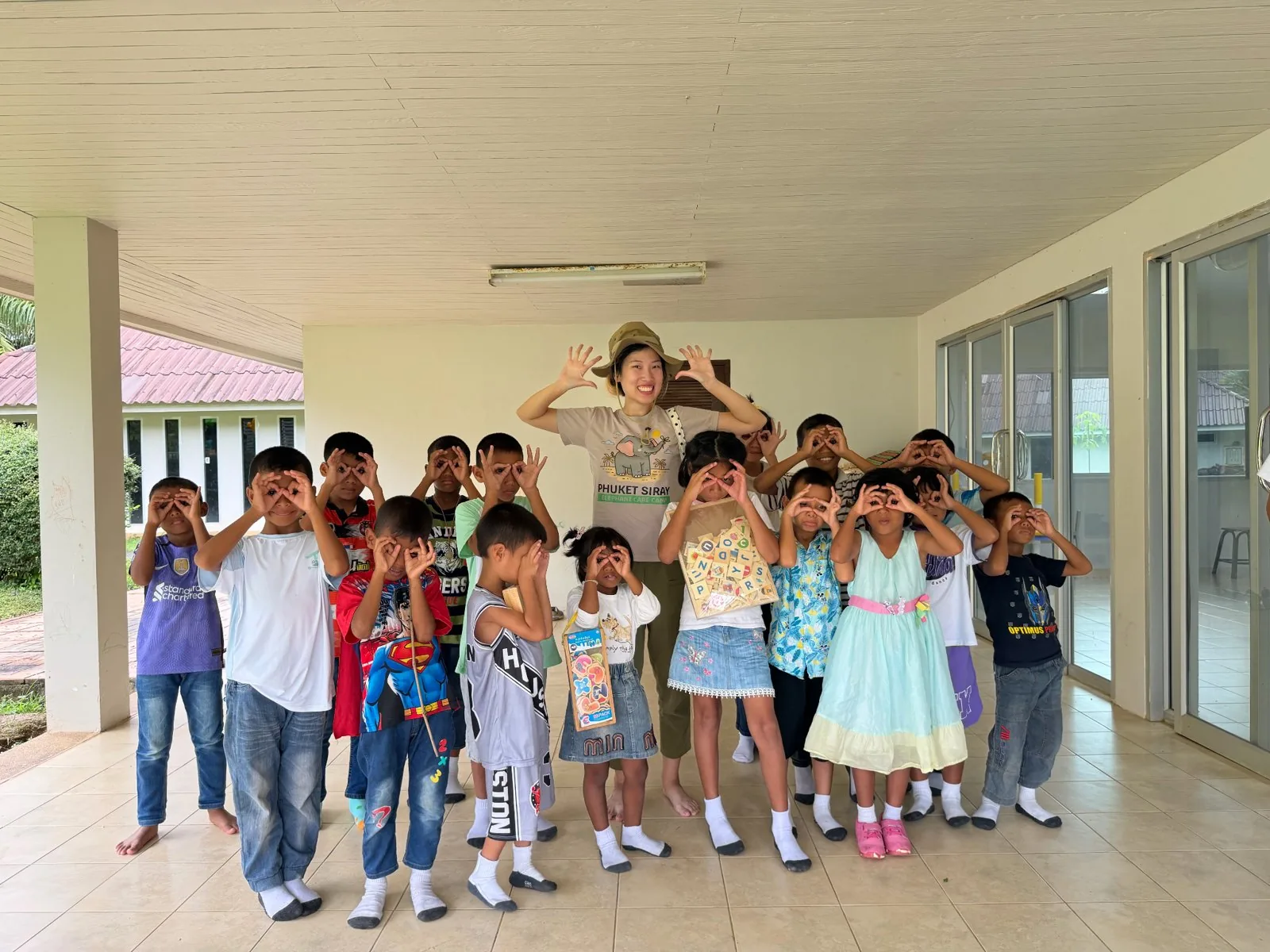 Community support and food donations on Koh Siray
